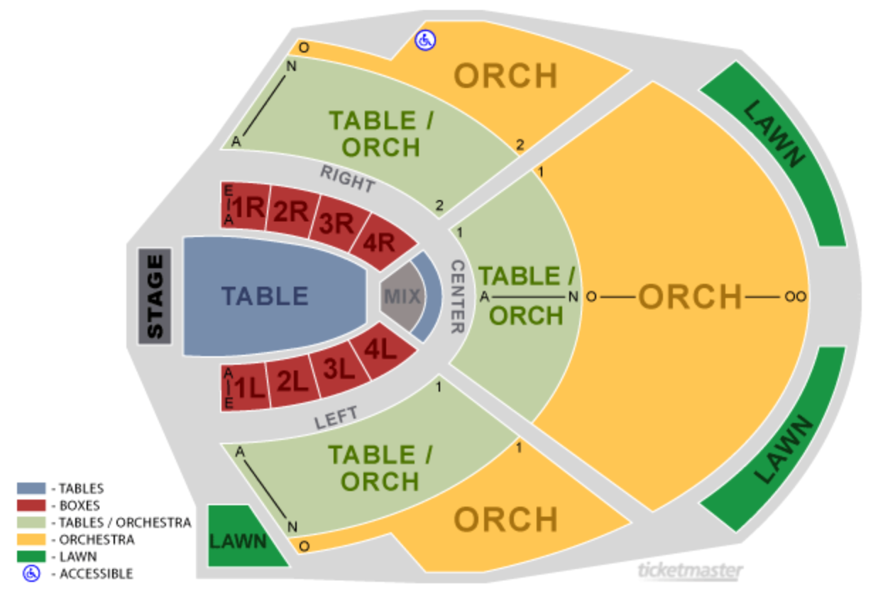 Chastain Park Amphitheatre Table Seating Chart